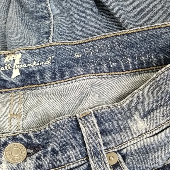 SOLD7 For All Mankind Skinny Crop & Roll Jeans Sz 27 - Picture 10 of 11